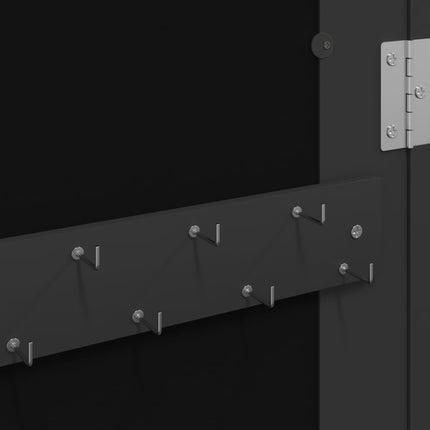 Spegelskåp svart väggmonterat 30x8,5x90 cm