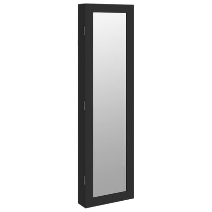 Spegelskåp svart väggmonterat 30x8,5x106 cm
