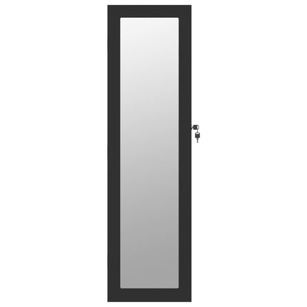 Spegelskåp svart väggmonterat 30x8,5x106 cm