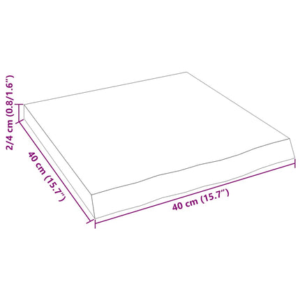 Hyllplan 40x40x(2-4) cm obehandlad massiv ek