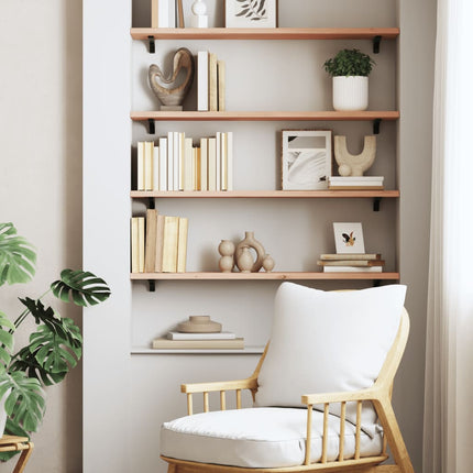 Hyllplan 80x20x2 cm obehandlad massiv ek