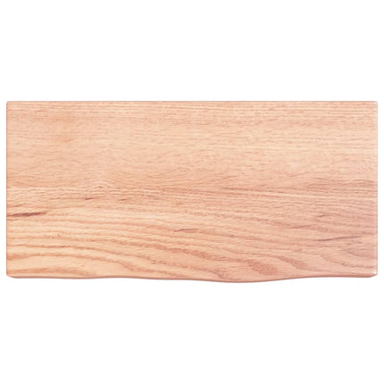 Bordsskiva ljusbrun 40x20x6 cm behandlad massiv ek