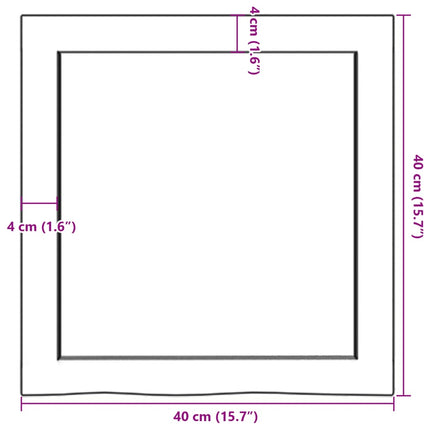 Vägghylla ljusbrun 40x40x(2-4) cm behandlad massiv ek