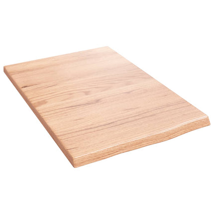 Vägghylla ljusbrun 40x60x2 cm behandlad massiv ek
