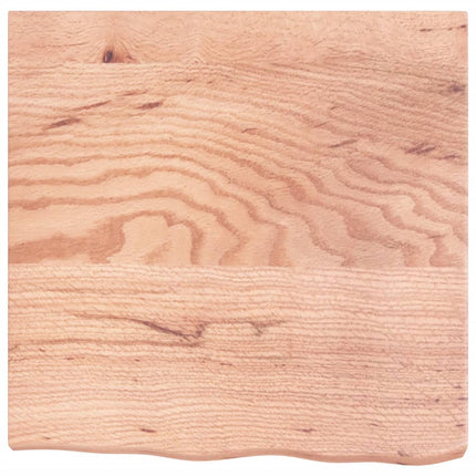 Vägghylla ljusbrun 60x60x(2-6) cm behandlad massiv ek