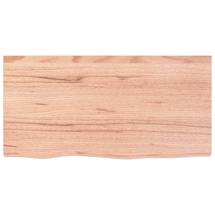 Vägghylla ljusbrun 80x40x(2-6) cm behandlad massiv ek