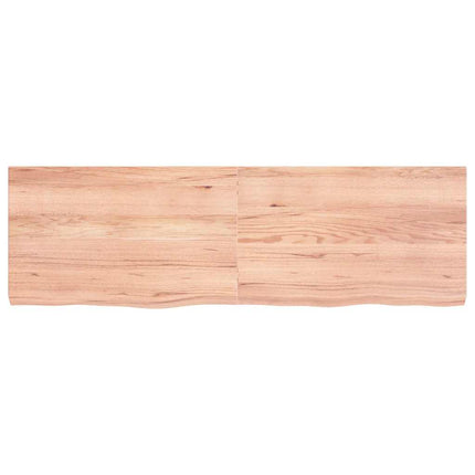 Vägghylla ljusbrun 160x50x(2-6) cm behandlad massiv ek