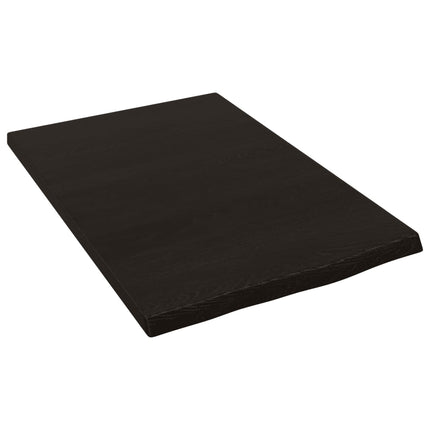 Vägghylla mörkbrun 40x60x2 cm behandlad massiv ek