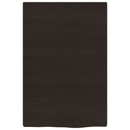 Vägghylla mörkbrun 40x60x2 cm behandlad massiv ek