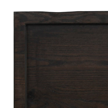Vägghylla mörkbrun 40x60x(2-6) cm behandlad massiv ek