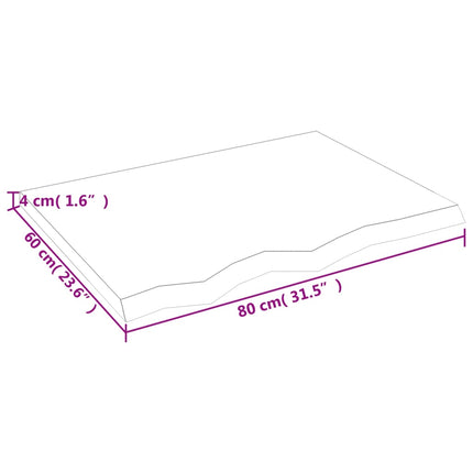 Vägghylla mörkbrun 80x60x(2-4) cm behandlad massiv ek