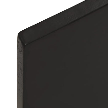 Vägghylla mörkbrun 100x50x2 cm behandlad massiv ek