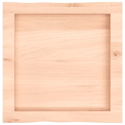 Bordsskiva 40x40x(2-4) cm obehandlad massiv ek levande kant