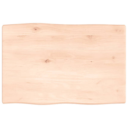 Bordsskiva 60x40x2 cm obehandlad massiv ek levande kant