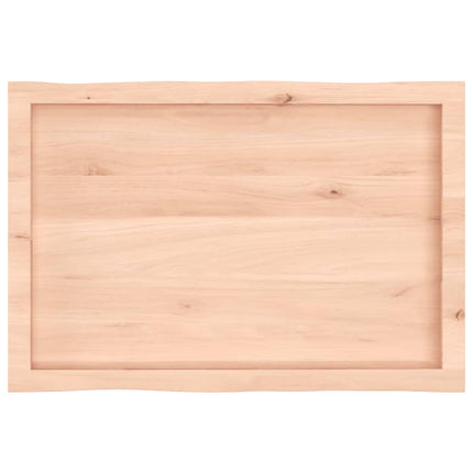 Bordsskiva 80x50x(2-6) cm obehandlad massiv ek levande kant