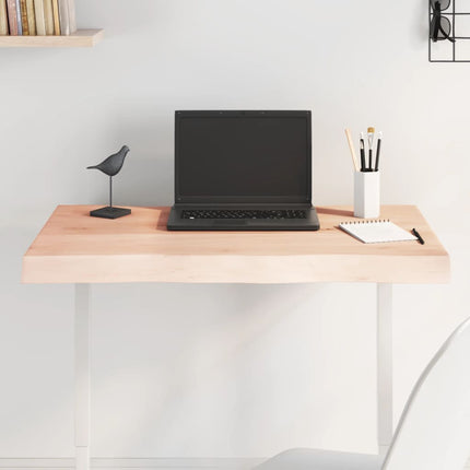 Bordsskiva 80x50x(2-6) cm obehandlad massiv ek levande kant