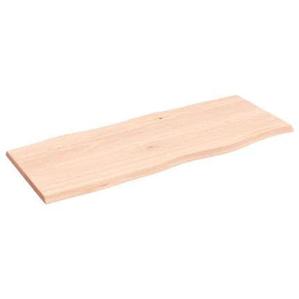 Bordsskiva 100x40x2 cm obehandlad massiv ek levande kant