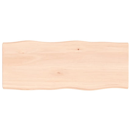 Bordsskiva 100x40x(2-4) cm obehandlad massiv ek levande kant