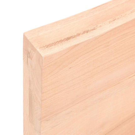Bordsskiva 140x60x(2-6) cm obehandlad massiv ek levande kant