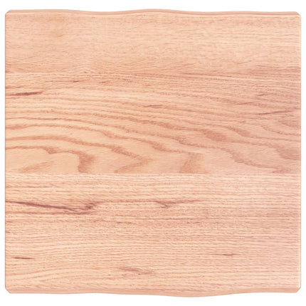 Bordsskiva ljusbrun 40x40x(2-4)cm massivt trä levande kant