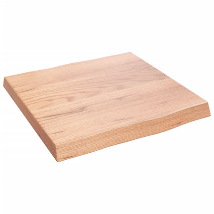 Bordsskiva ljusbrun 40x40x(2-4)cm massivt trä levande kant