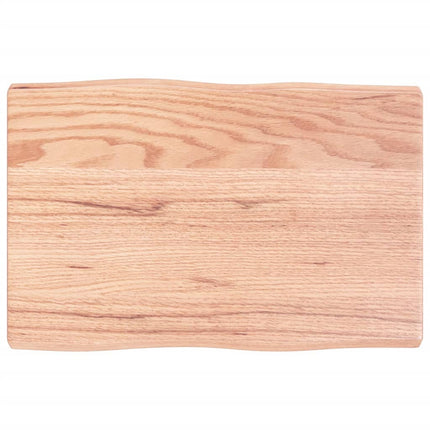 Bordsskiva ljusbrun 60x40x(2-4) cm massivt trä levande kant
