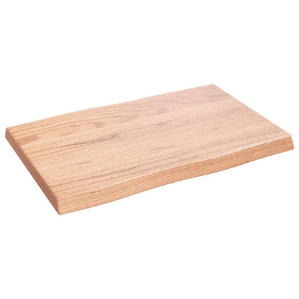 Bordsskiva ljusbrun 60x40x(2-4) cm massivt trä levande kant