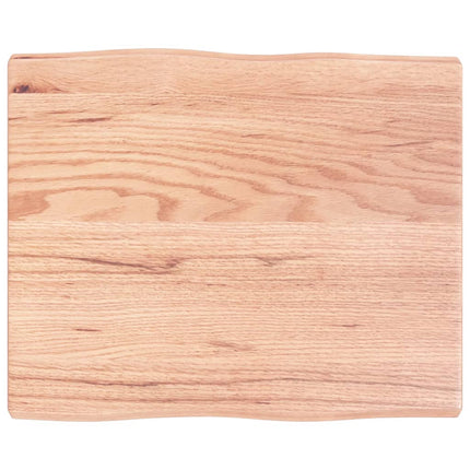 Bordsskiva ljusbrun 60x50x(2-4) cm massivt trä levande kant