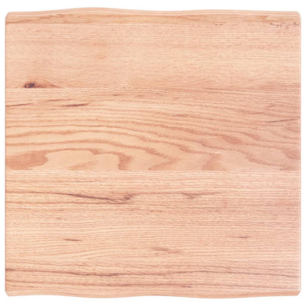 Bordsskiva ljusbrun 60x60x(2-4) cm massivt trä levande kant