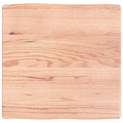 Bordsskiva ljusbrun 60x60x(2-6) cm massivt trä levande kant