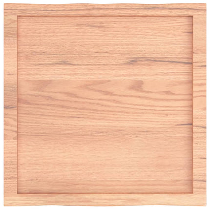 Bordsskiva ljusbrun 60x60x(2-6) cm massivt trä levande kant