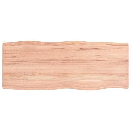Bordsskiva ljusbrun 100x40x(2-4)cm massivt trä levande kant