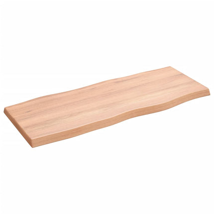 Bordsskiva ljusbrun 100x40x(2-4)cm massivt trä levande kant