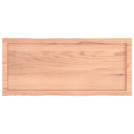 Bordsskiva ljusbrun 100x40x(2-4)cm massivt trä levande kant
