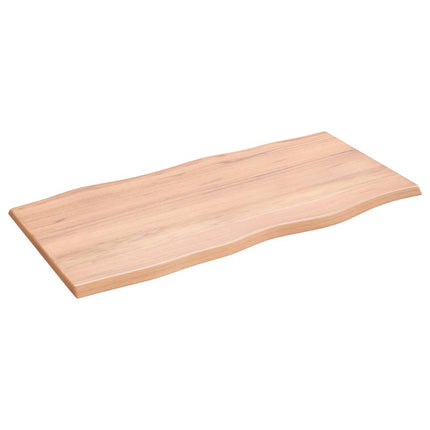 Bordsskiva ljusbrun 100x50x2cm behandlad massiv ek levande kant