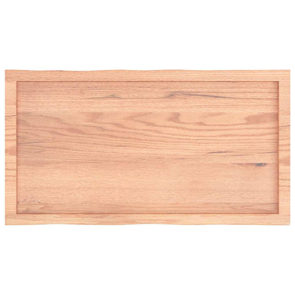 Bordsskiva ljusbrun 100x50x(2-6) cm massivt trä levande kant