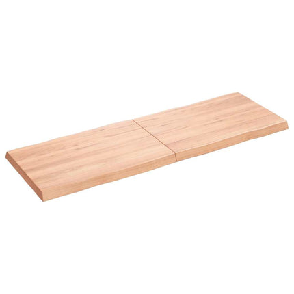 Bordsskiva ljusbrun 120x40x(2-4) cm massivt trä levande kant