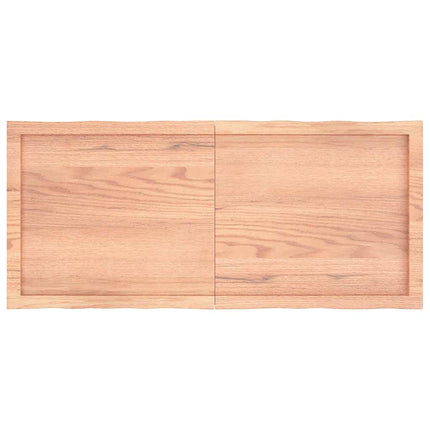 Bordsskiva ljusbrun 120x50x(2-6) cm massivt trä levande kant