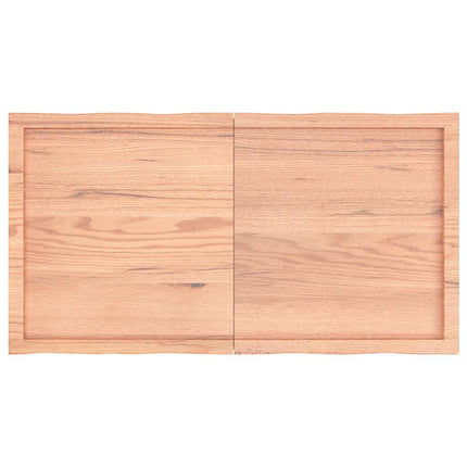 Bordsskiva ljusbrun 120x60x(2-4) cm massivt trä levande kant