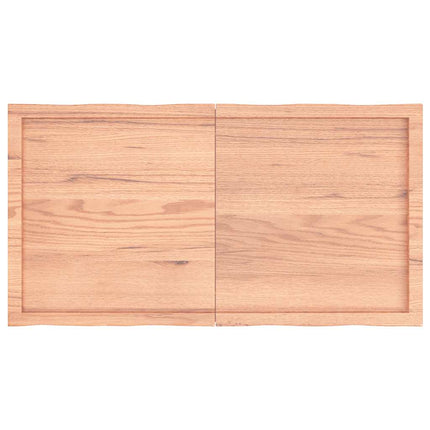 Bordsskiva ljusbrun 120x60x(2-6) cm massivt trä levande kant