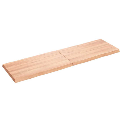 Bordsskiva ljusbrun 140x40x(2-4)cm massivt trä levande kant