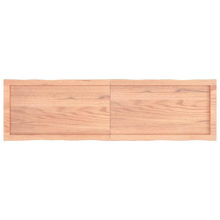 Bordsskiva ljusbrun 140x40x(2-4)cm massivt trä levande kant