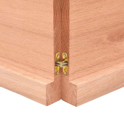 Bordsskiva ljusbrun 140x50x(2-4) cm massivt trä levande kant