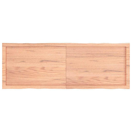 Bordsskiva ljusbrun 140x50x(2-6) cm massivt trä levande kant
