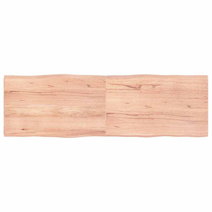 Bordsskiva ljusbrun 160x50x(2-4) cm massivt trä levande kant