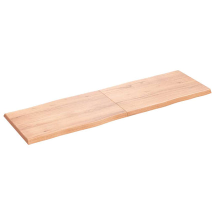 Bordsskiva ljusbrun 160x50x(2-4) cm massivt trä levande kant