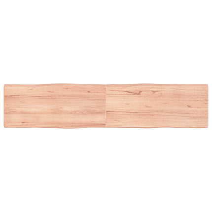 Bordsskiva ljusbrun 180x40x(2-4) cm massivt trä levande kant