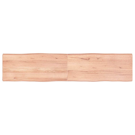 Bordsskiva ljusbrun 180x40x(2-6) cm massivt trä levande kant