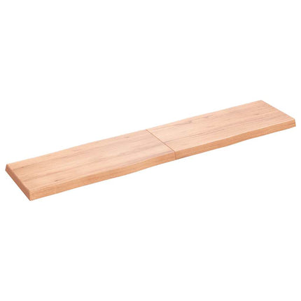 Bordsskiva ljusbrun 180x40x(2-6) cm massivt trä levande kant