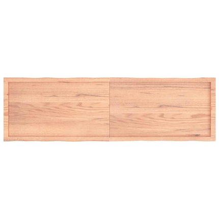 Bordsskiva ljusbrun 180x50x(2-6) cm massivt trä levande kant